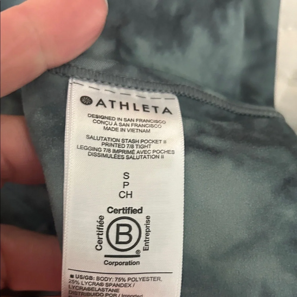 Athleta women’s lux Tie-Dye Leggings - Picture 4 of 6